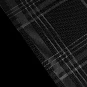 Black & Grey Plaid Fabric Material