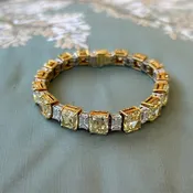A Fancy Yellow and White Diamond Bracelet by Michael Beaudry