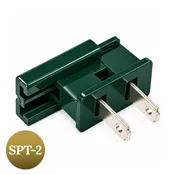 18/2 Male Slide On Vampire Plug, SPT-2, Green - Case of 1000