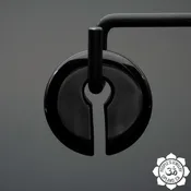Black Obsidian Round Keyhole Weights