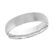 10k White Gold 5 mm Men's Wedding Band