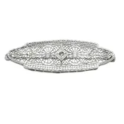 10kw Filigree Diamond Pin