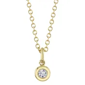 0.05CT DIAMOND BEZEL NECKLACE