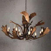 12 Light Single Tier Fallow Antler Chandelier SKU-107