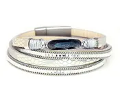 Animal Print Silver Gem Sparkly Bracelet