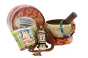 Spiritual gifts set hand-carve tibetan singing bowl 7 Chakra bracelet