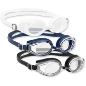 Cressi Bliss Swim Goggles Triple Pack – Blue Navy + White + Black