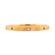 A.J. HEDGES & CO. Edwardian 14k Diamond & Sapphire Bangle