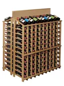 10 Column Mahogany Display Wine Rack Island