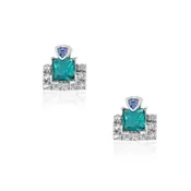 Caribbean Topaz Tanzanite Earrings (Sterling Silver)