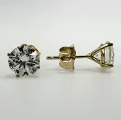 14KY 2.05CTW Round 4 Prong Martini LAB Diamond Studs