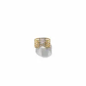 0.25 tcw Natural Diamonds and 14k Yellow Gold 5 Open Row Ring