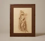 1920S VIENNESE EXPRESSIONIST NUDE STUDY BY GEORG MERKEL (1881 - 1976)