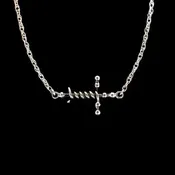 Small Sterling Silver Side-Angle Pendant — Discover Laminin
