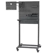 Flextur 2-Panel Mobile Tool Board with 41 Piece Gridlok Accessory Kit