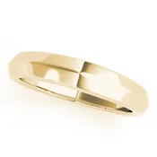 Angled Top Wedding Band, Flat Bottom Shank
