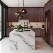 Custom Dark Walnut Kitchen Cabinets – Full Kitchen Suite