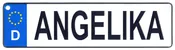 Angelika - European License Plate (Germany)