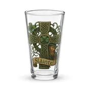 Sla’inte!  Celtic Cross Shaker pint glass