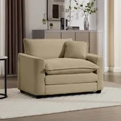 Arizona 45" Corduroy Deap Seat Sofa Armchair with 1 Pillow
