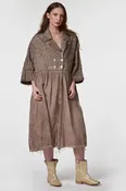 2-Fabric Oversized Kimono-Style Jacket