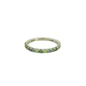 14K White Gold 0.6Ct. Sapphire Band Ring