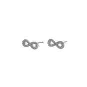 925 Sterling Silver Pave Infinity Studs