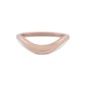 14K Rose Gold Curved Contour Band