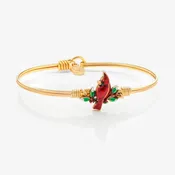 Always Near Red Cardinal Bangle Bracelet