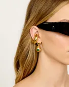 Analu Earrings, Malachite
