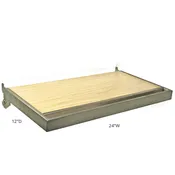 12" Deep Shelf with Hang Rail