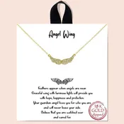 077034, DAINTY ANGEL WING NECKLACE