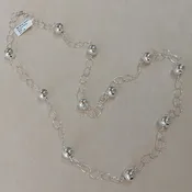 11 beads 12 mm. oval  links 32 in.