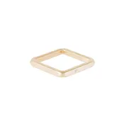 2.5mm Wide Solid Gold Ring with Tiny Diamond