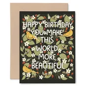 Beautiful World Birthday Card