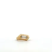 1.14cttw 18K Yellow Gold Gramercy Kite Shape Diamond Signet Ring