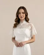 Couture French Lace Bridal Capelet | Sira D’ Pion |