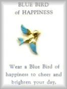 Bluebird of Happiness Inspirational Lapel Pins in 3 Dozen Display