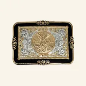 50 Pesos Rose Gold Cowboy Buckle CB08