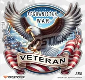 Afghanistan War Veteran Decal USA All Service Branches Decal ProSticker 350