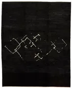 10x12 Black and Brown Turkish Tribal Rug
