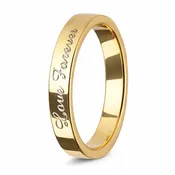 Gold-Plated Tungsten Love Forever Ring -5mm