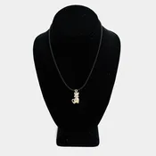 Pre-Owned 14k Yellow Gold Cat Charm w/ White Stones - 1 1/8" | B.G. Loan & Jewelry Co.