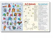 Mini A-Z Animals 8 1/2" x 14" Children's Placemats (500 units)