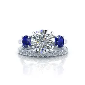 14k White Gold Matching Diamond Band #GTJ3734-dwb-14w