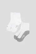 2-Pack Socks, White/Grey