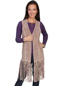 3/4 length Western Suede Fringe Vest