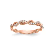 14kt Rose Gold Diamond Wedding Band
