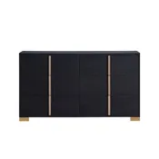 6 Drawers Wooden Dresser with Metal Hardware