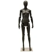 Articulated Egghead Female Mannequin: Black